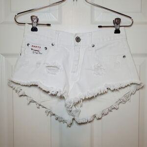 Bullhead White High Rise Shorts Sz 3
